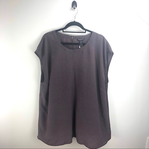 🚫SOLD Eileen Fisher NEW Printed Silk Top Size 3X - Picture 2 of 6